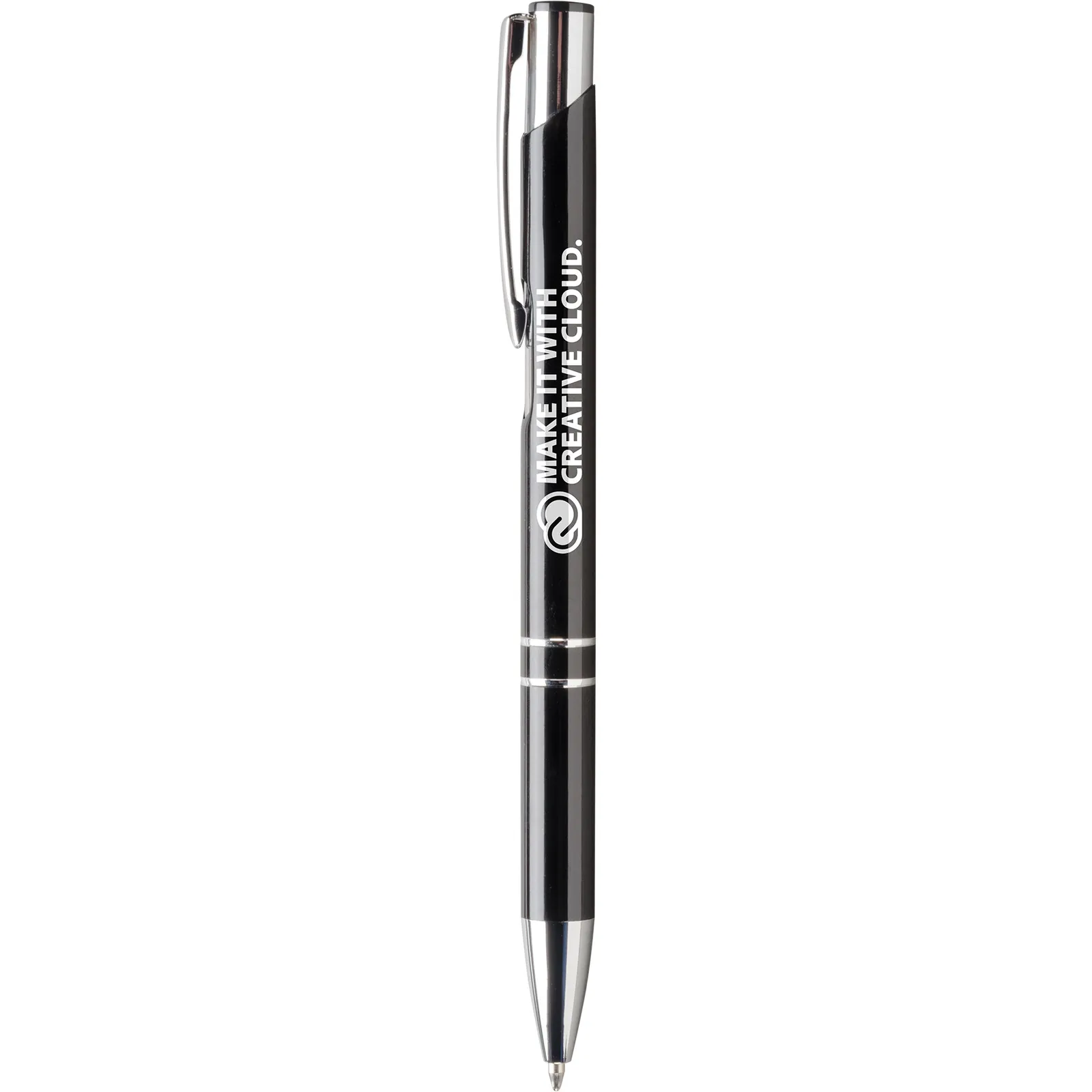 Executive Metal Pen High Gloss Silver Accents - 5.4 in - product view 5
