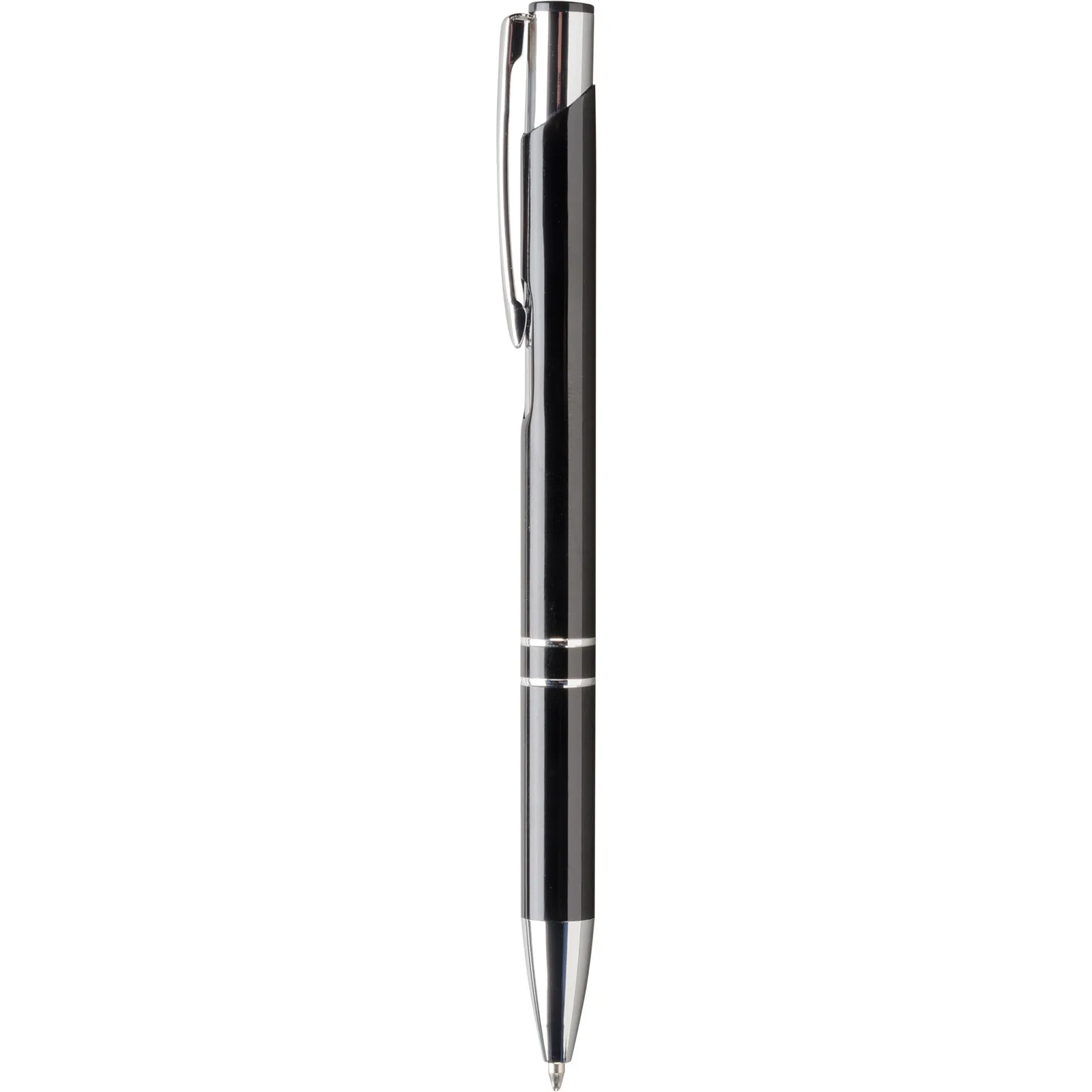 Executive Metal Pen High Gloss Silver Accents - 5.4 in - blank view 6