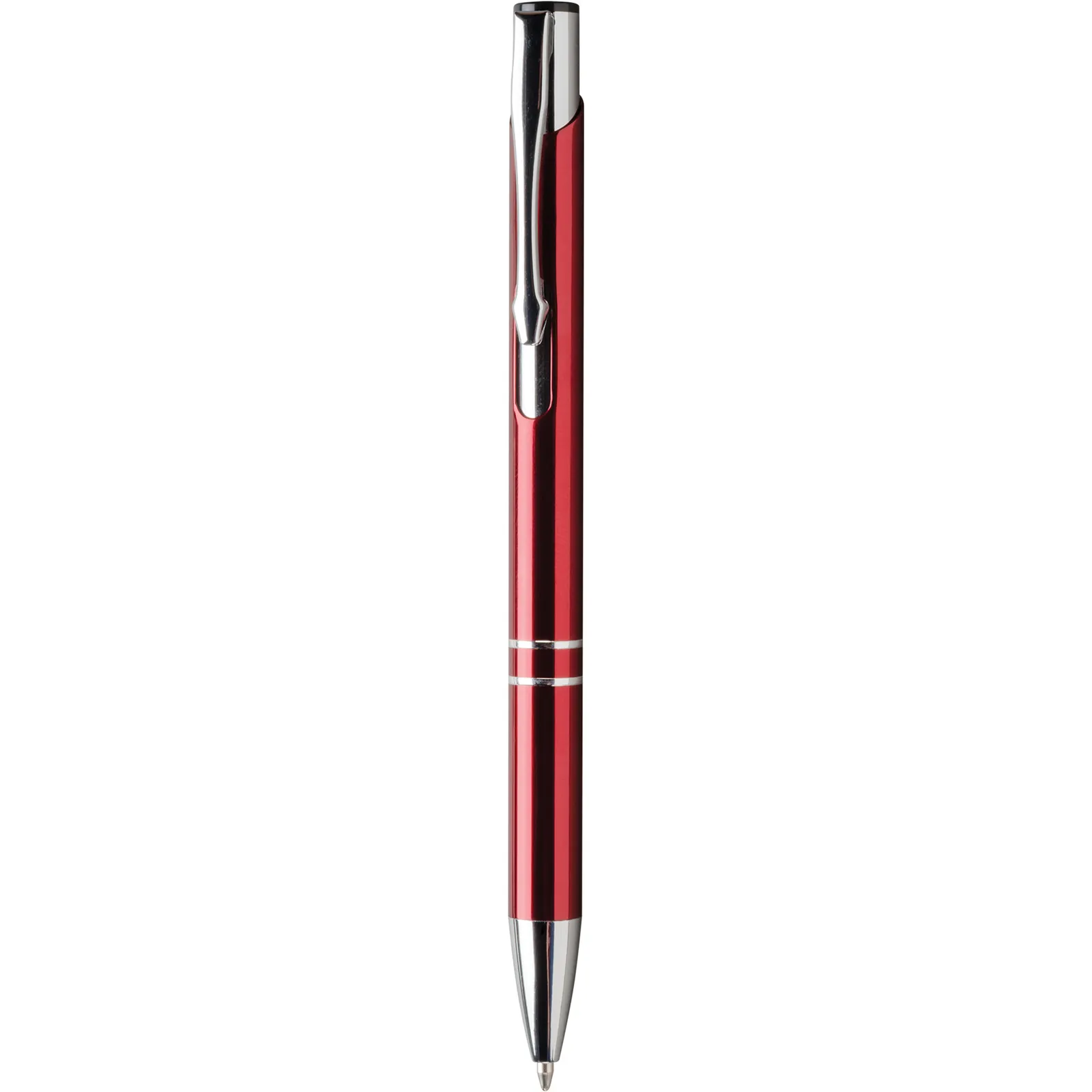 Executive Metal Pen High Gloss Silver Accents - 5.4 in - blank view 8