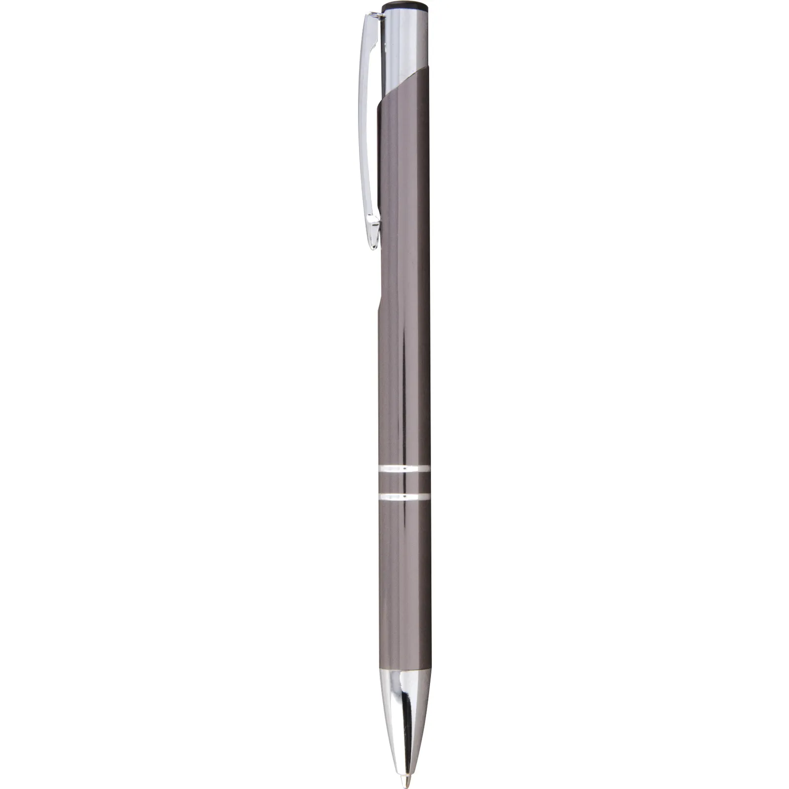 Executive Metal Pen High Gloss Silver Accents - 5.4 in - blank view 9