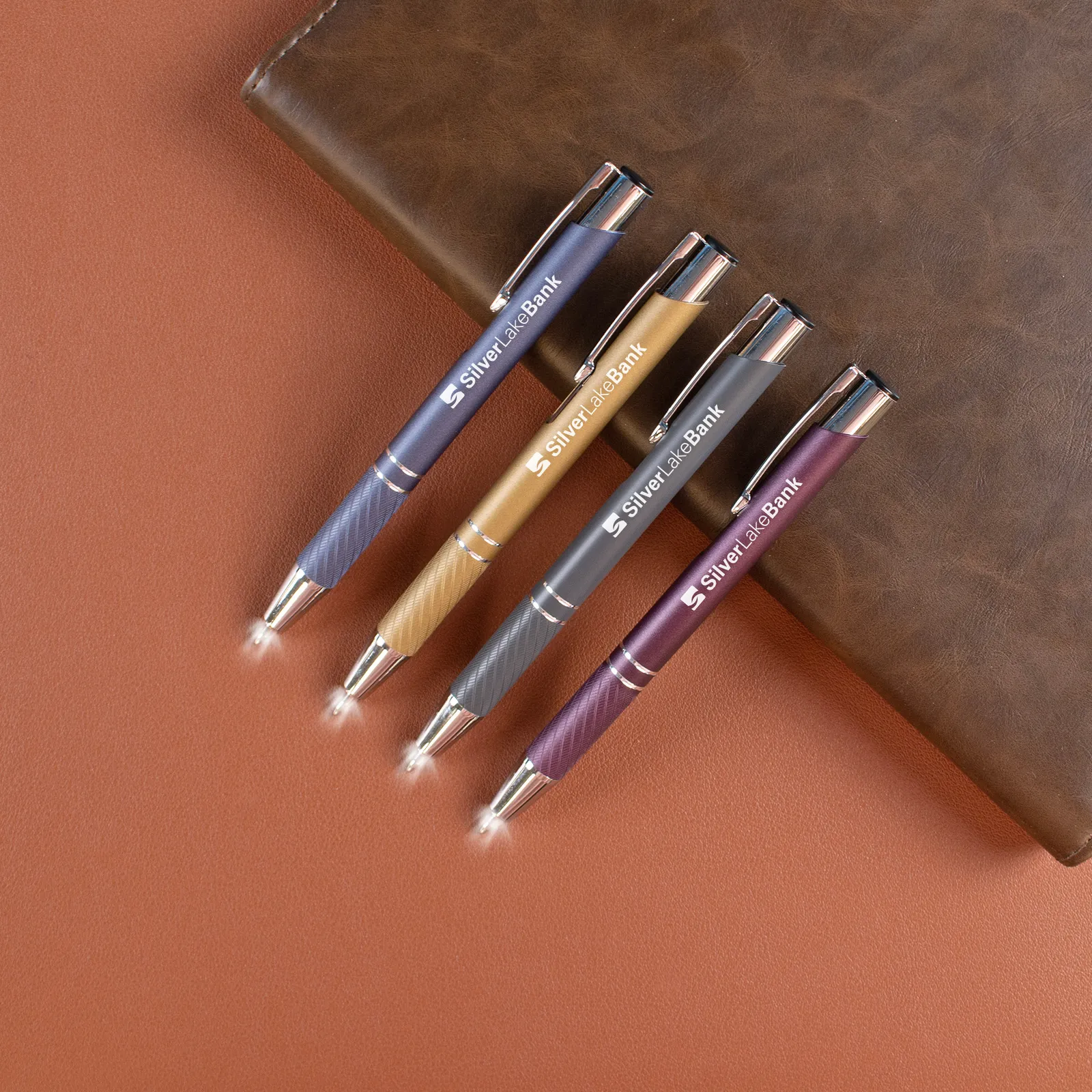 LED Light Metal Pen Knurled Grip Aluminum - 5.4 in