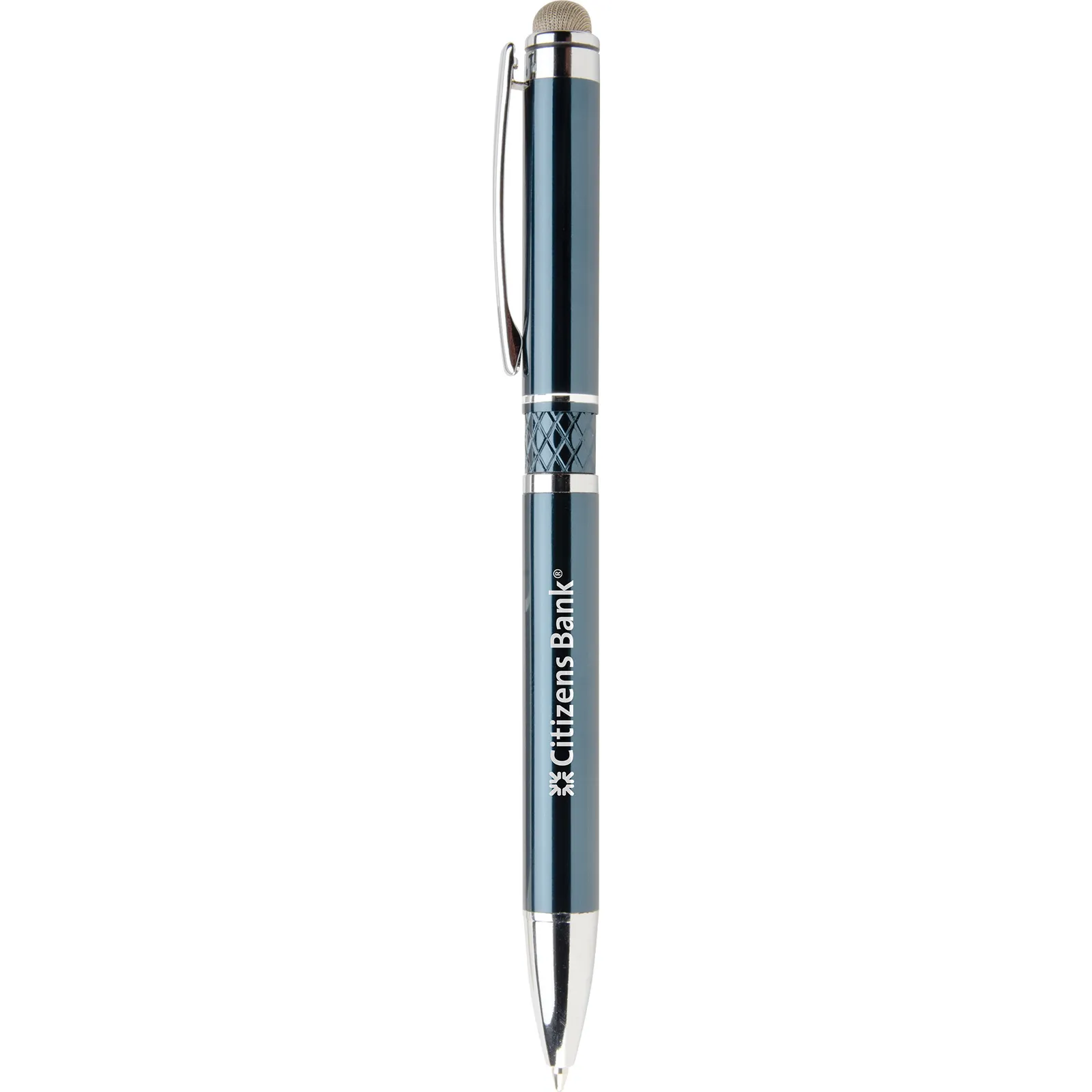 Executive Stylus Pen Microfiber Tip Chrome - 5.6 in - product view 3