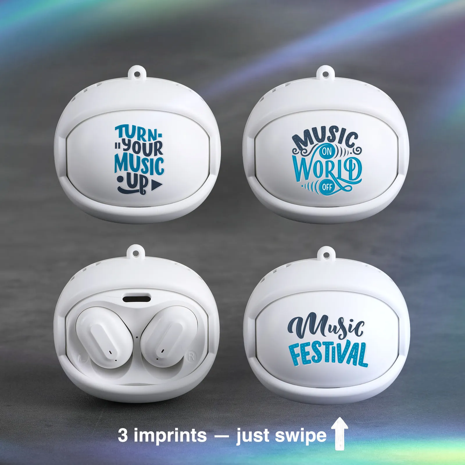 Wireless Earbuds with Rotating Case - Spinnergy