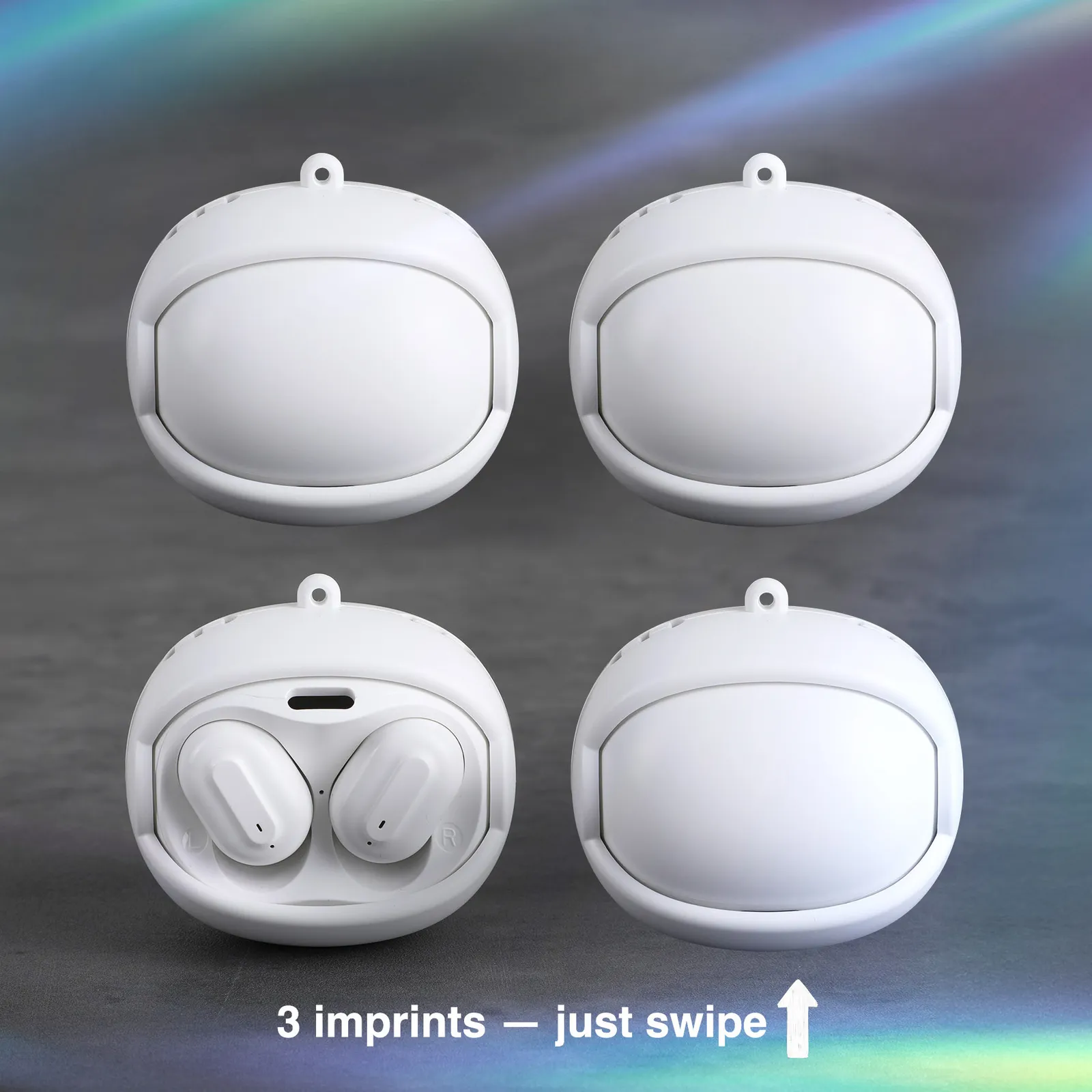 Wireless Earbuds with Rotating Case - Spinnergy - blank view 10