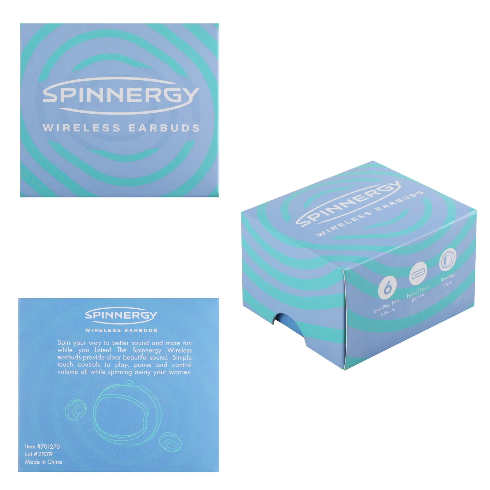 Wireless Earbuds with Rotating Case - Spinnergy - product view 18