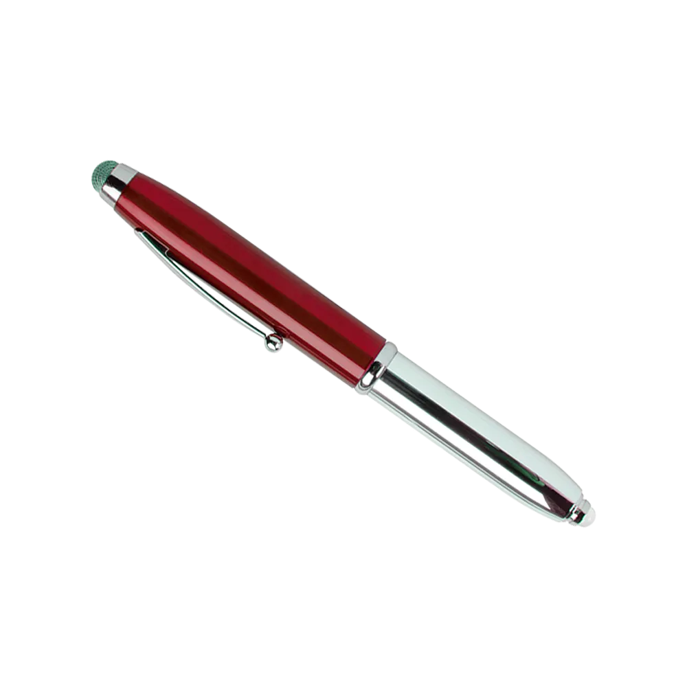 Triple Function Pen LED Flashlight Chrome - 5 in - blank view 9
