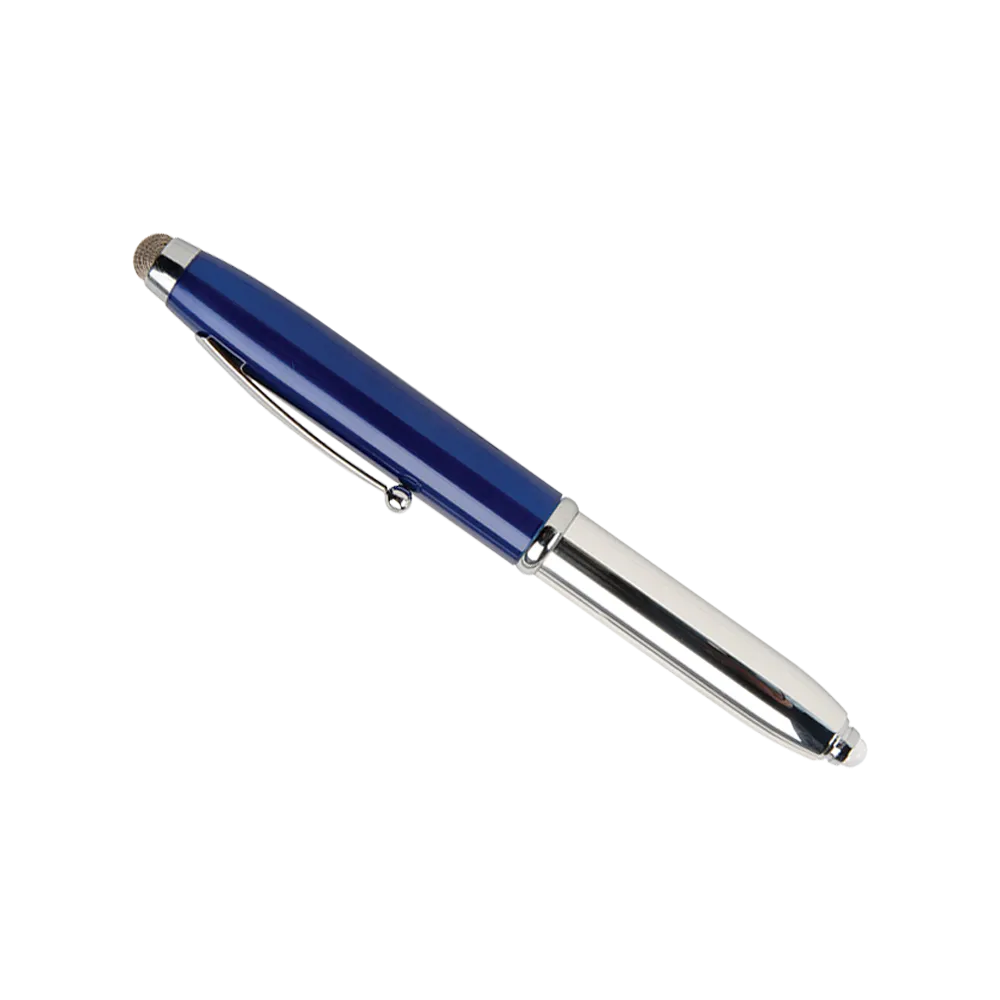 Triple Function Pen LED Flashlight Chrome - 5 in - blank view 13