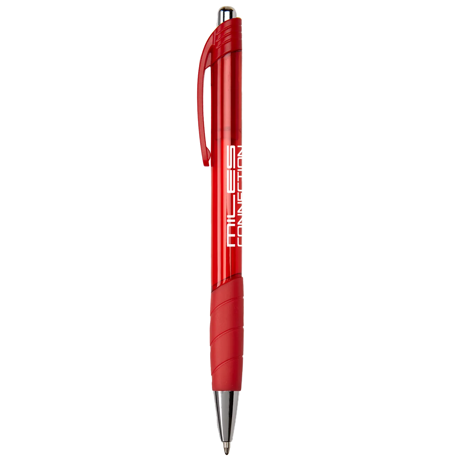 Pen Transparent Chrome Grip Black Ink - 5 1/2 in