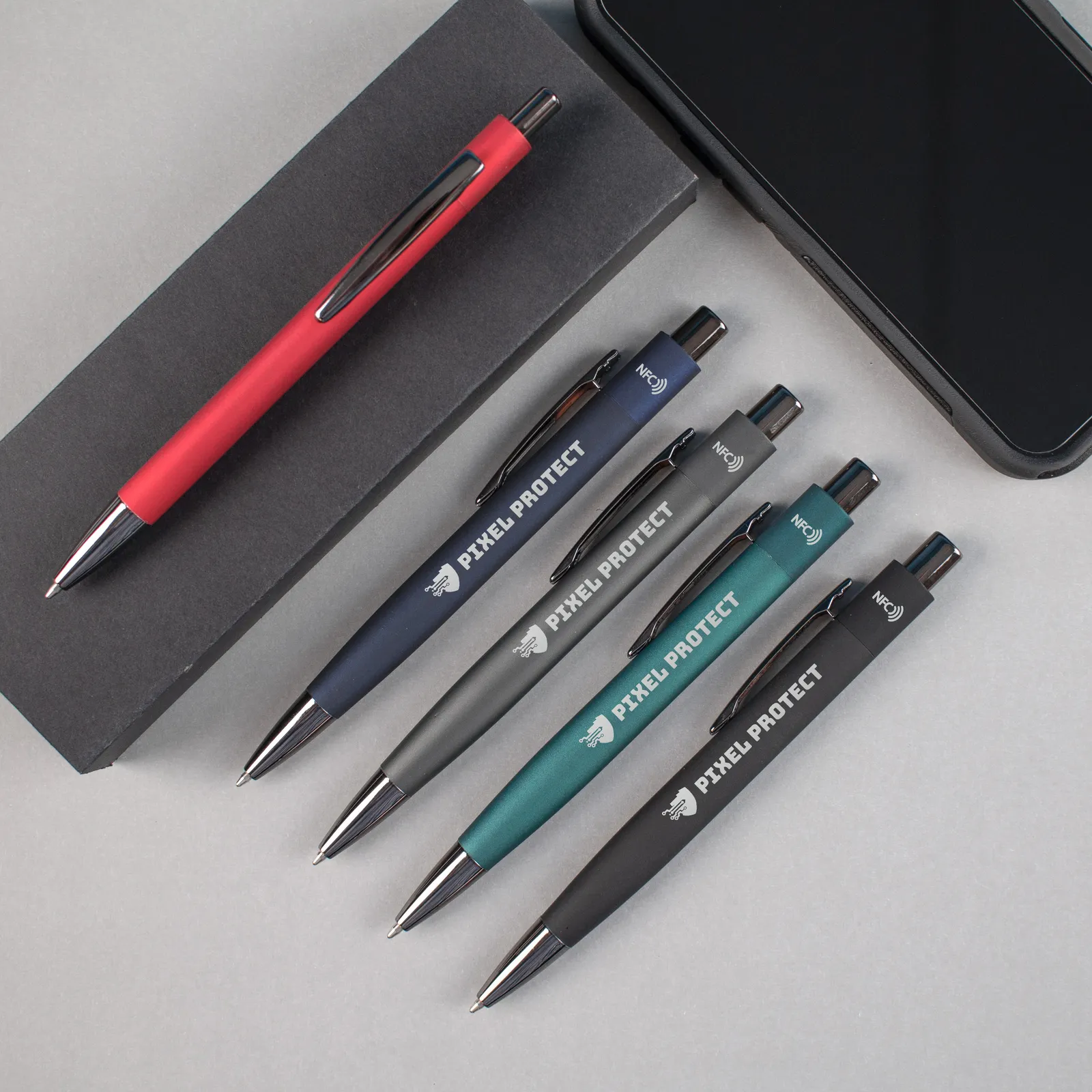Pen NFC Technology Oval Barrel Gunmetal Aluminum