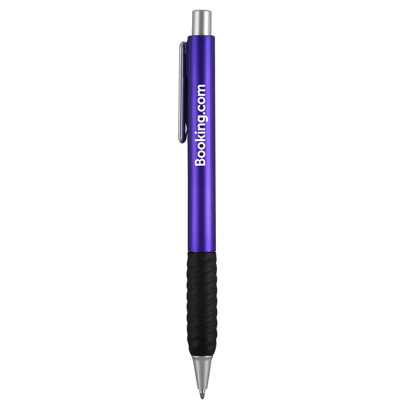 Gel Pen Metallic Barrel Black Rubber Grip - 5 5/8 in - product view 2