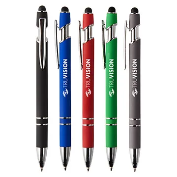 Stylus Pen Velvet-Touch Barrel Chrome Accents - 5 3/4 in