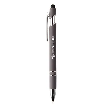 Stylus Pen Velvet-Touch Barrel Chrome Accents - 5 3/4 in - product view 2