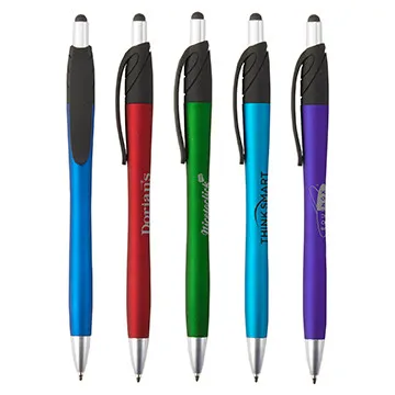 Pen Velvet Touch Stylus Chrome Barrel - 6 in