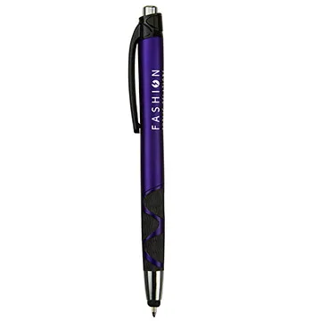 Pen Stylus Matte Metallic Wavy Grip - 5.75 in