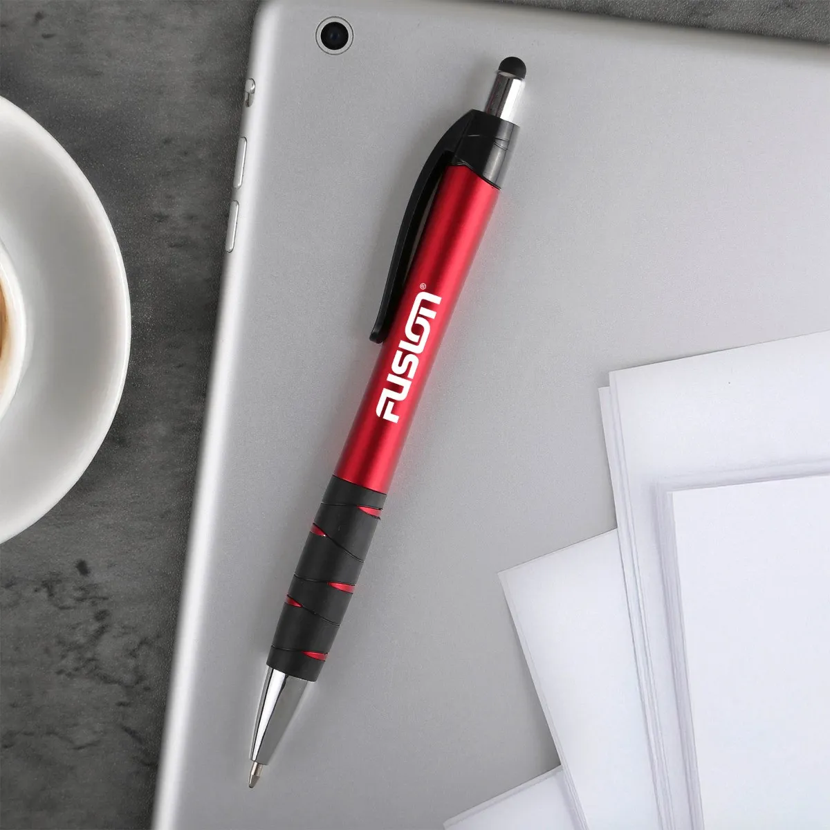 Pen Stylus Gel Recycled ABS Metallic Barrel - 5.63 in