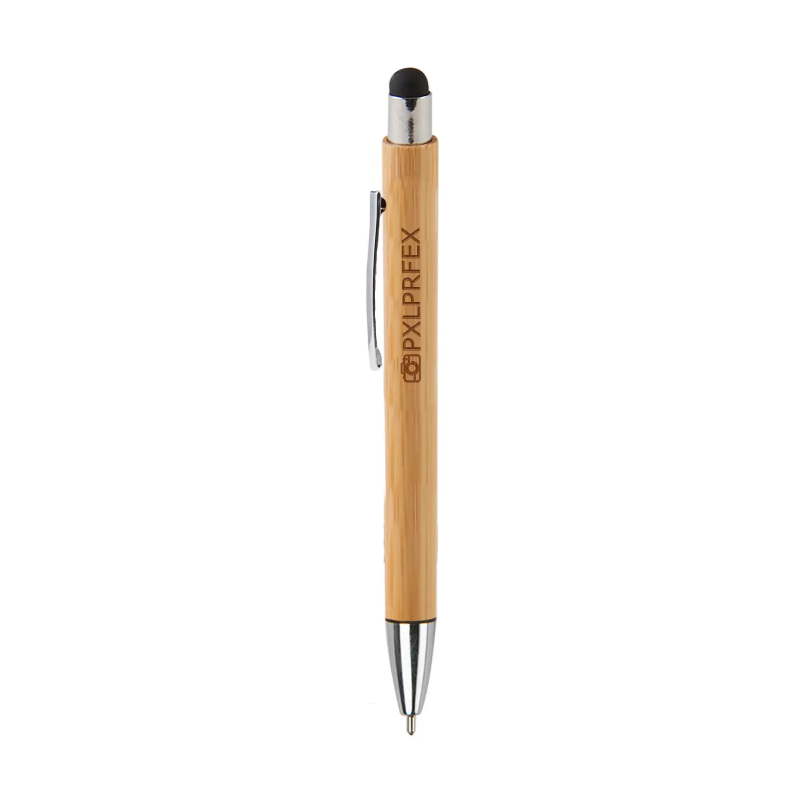 Pen Stylus Bamboo Chrome Plated Eco Friendly - 5.5 in