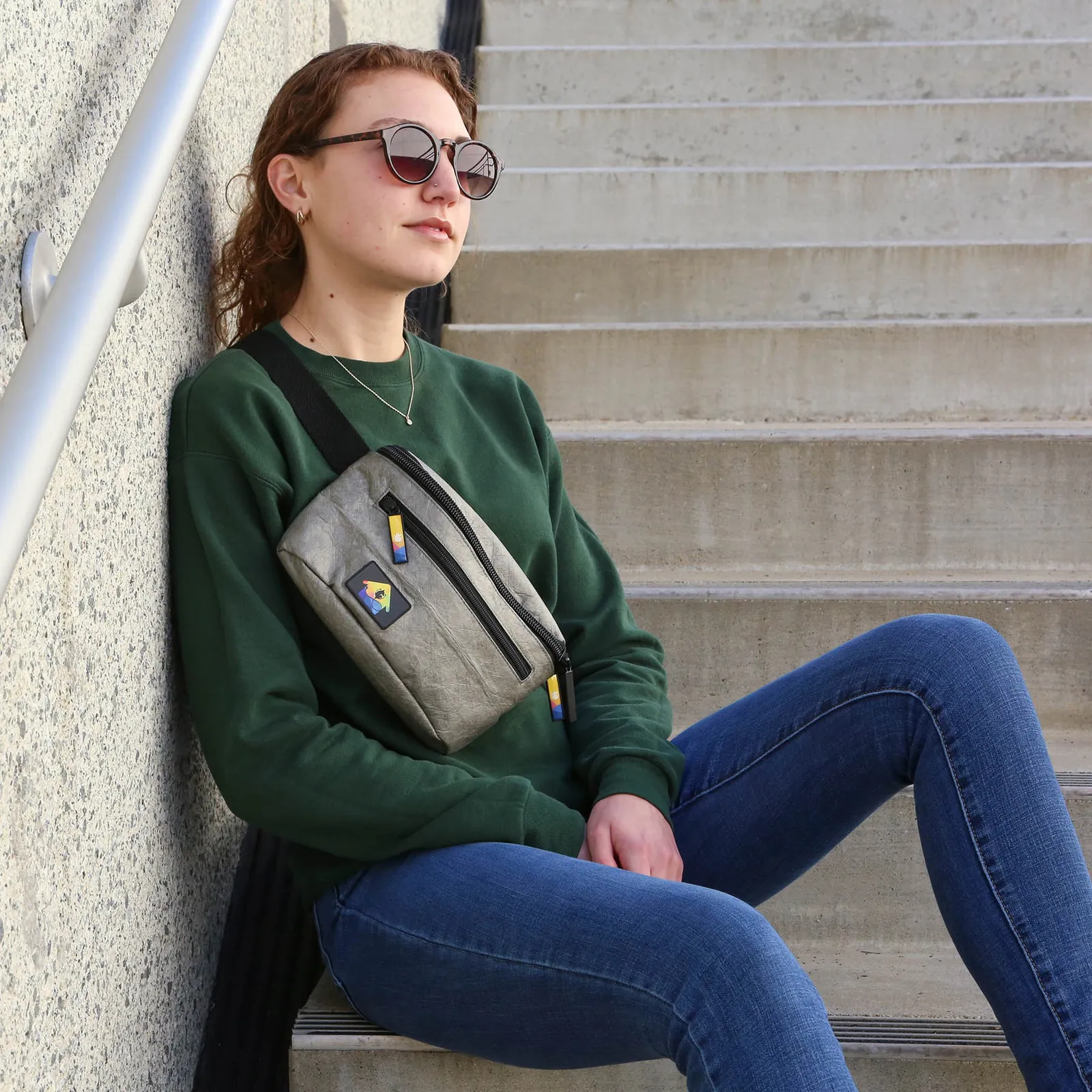 Crossbody Bag HDPE Minimalist Fanny Pack - 8.8 x 5.5 in