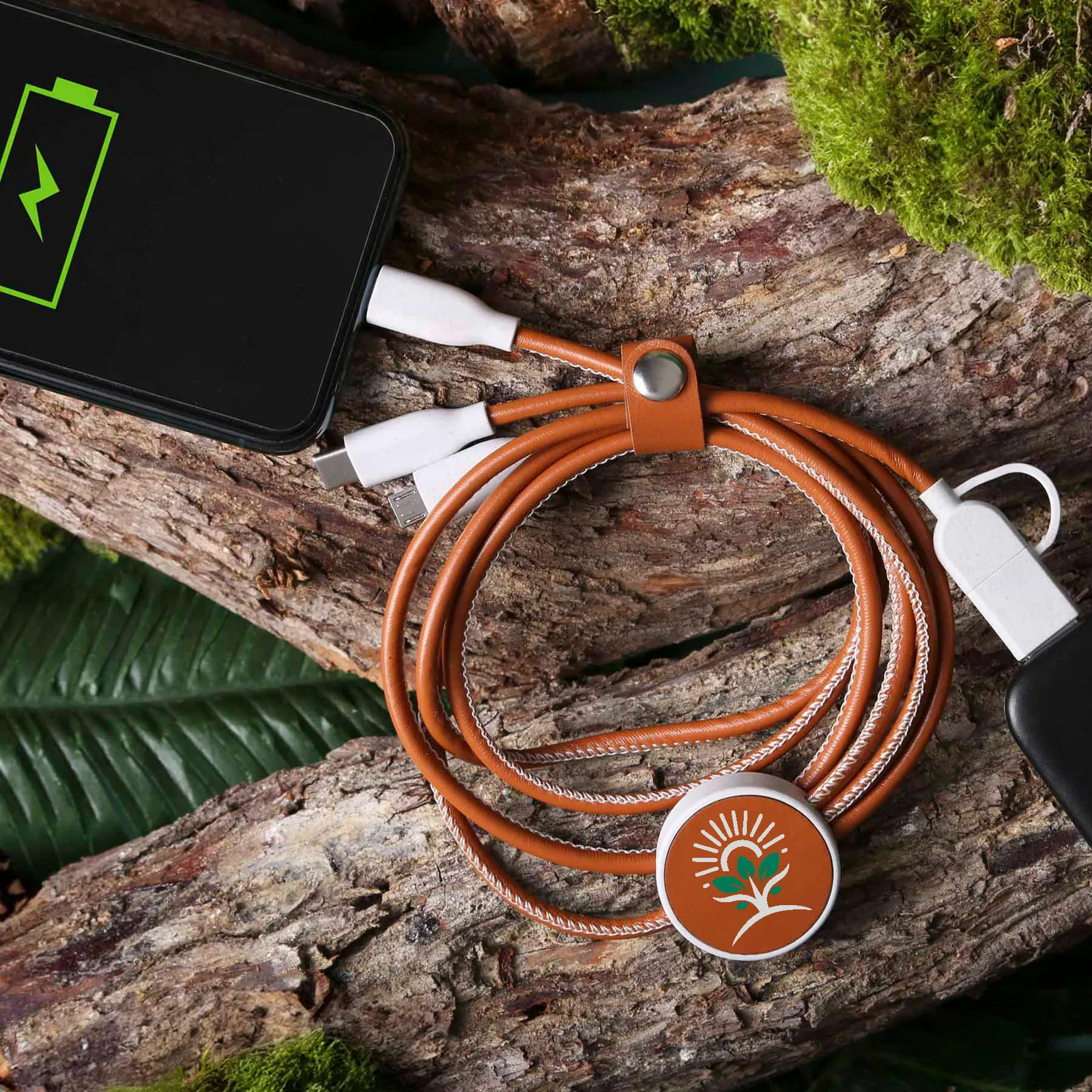 3-in-1 Charging Cable with Recycled Materials - 47 in
