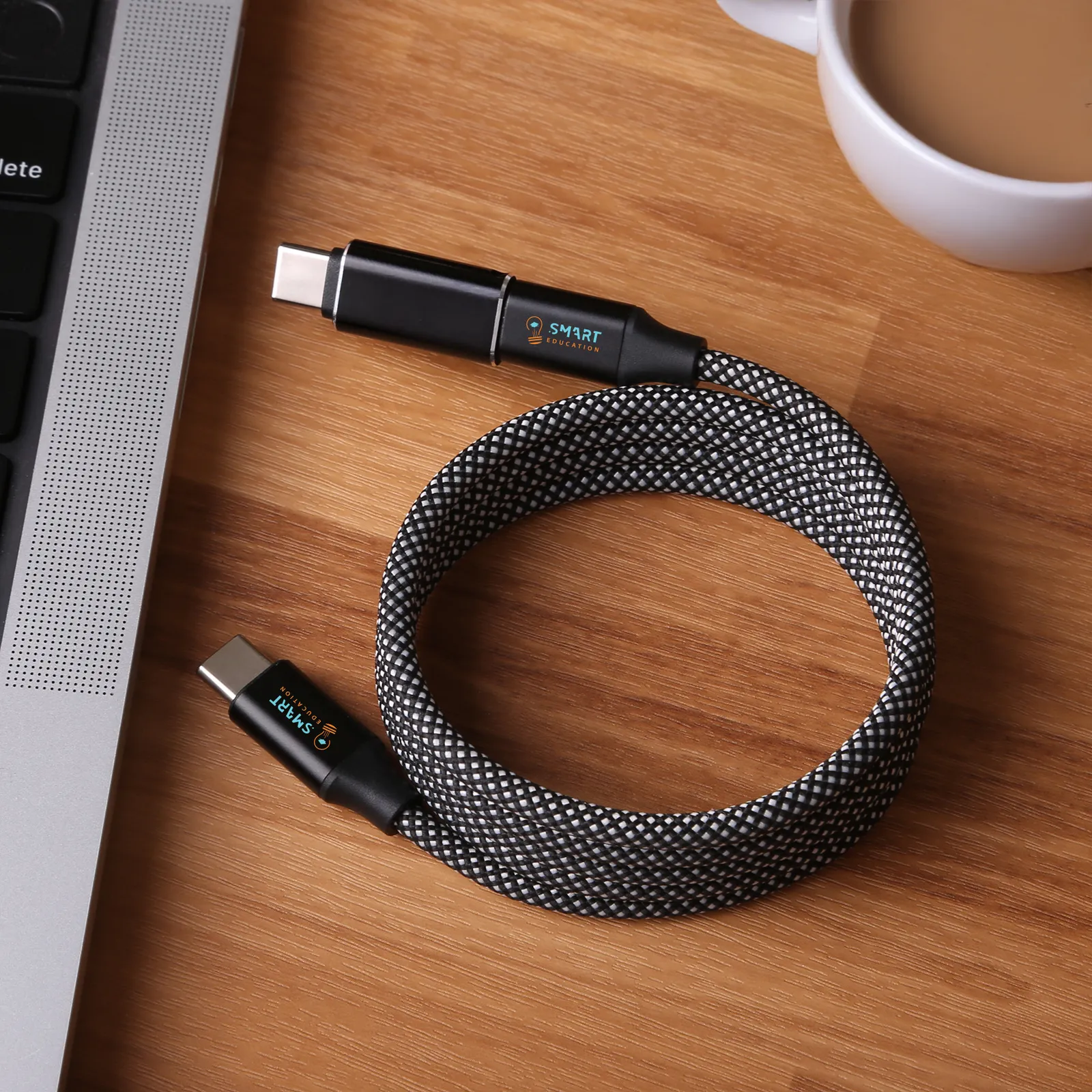 Magnetic Coil Charging Cable Lightning to USB-C - 3 ft