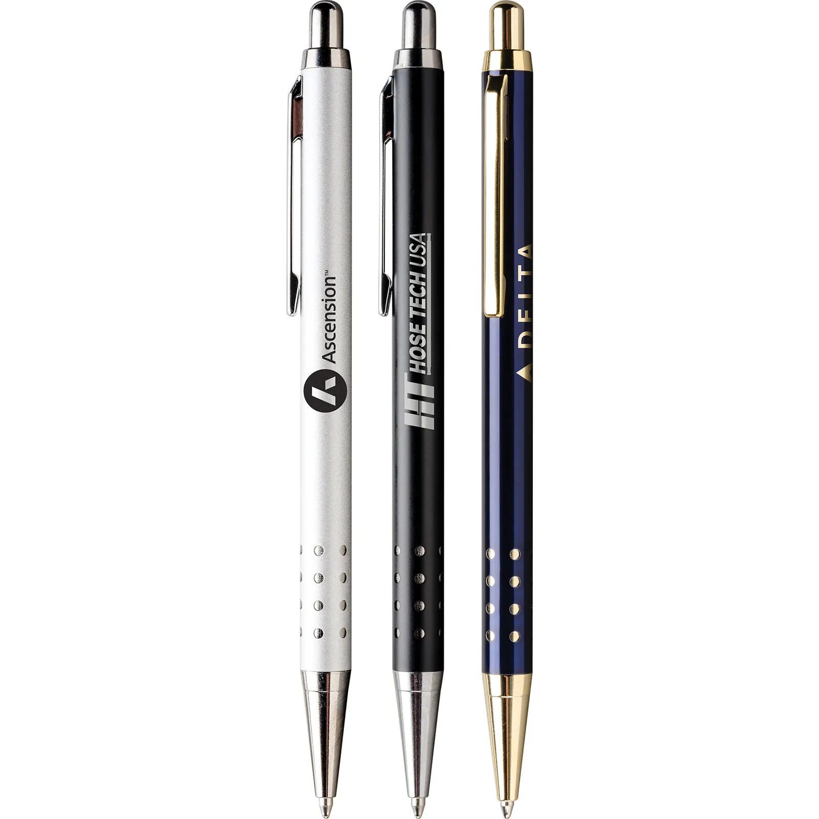 Brass Ballpoint Pen with 24-Hole Grip Design