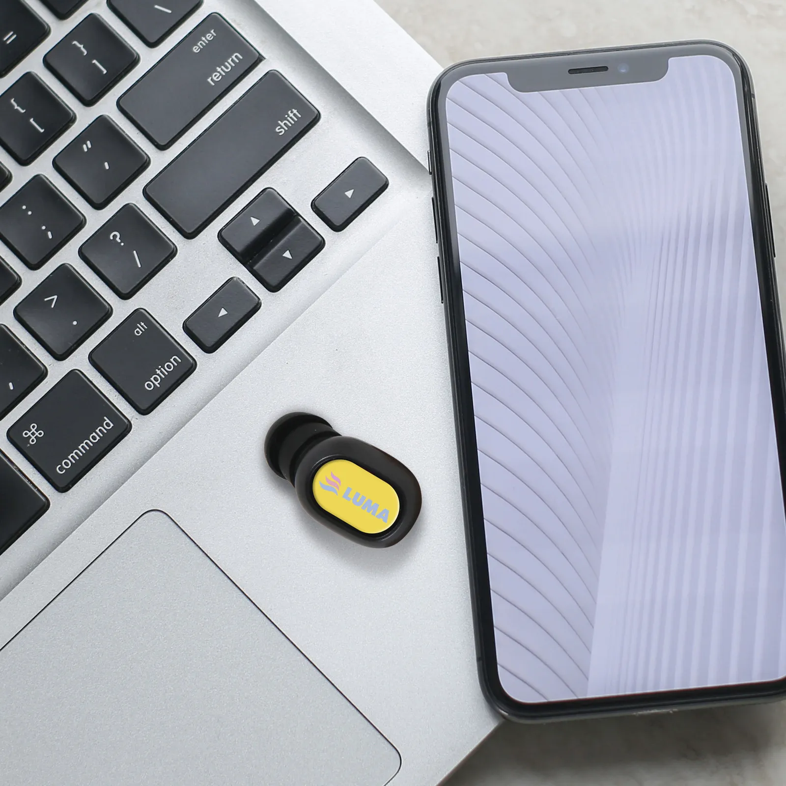 Single Wireless Earbud with Voice Control - 5 Hour Battery