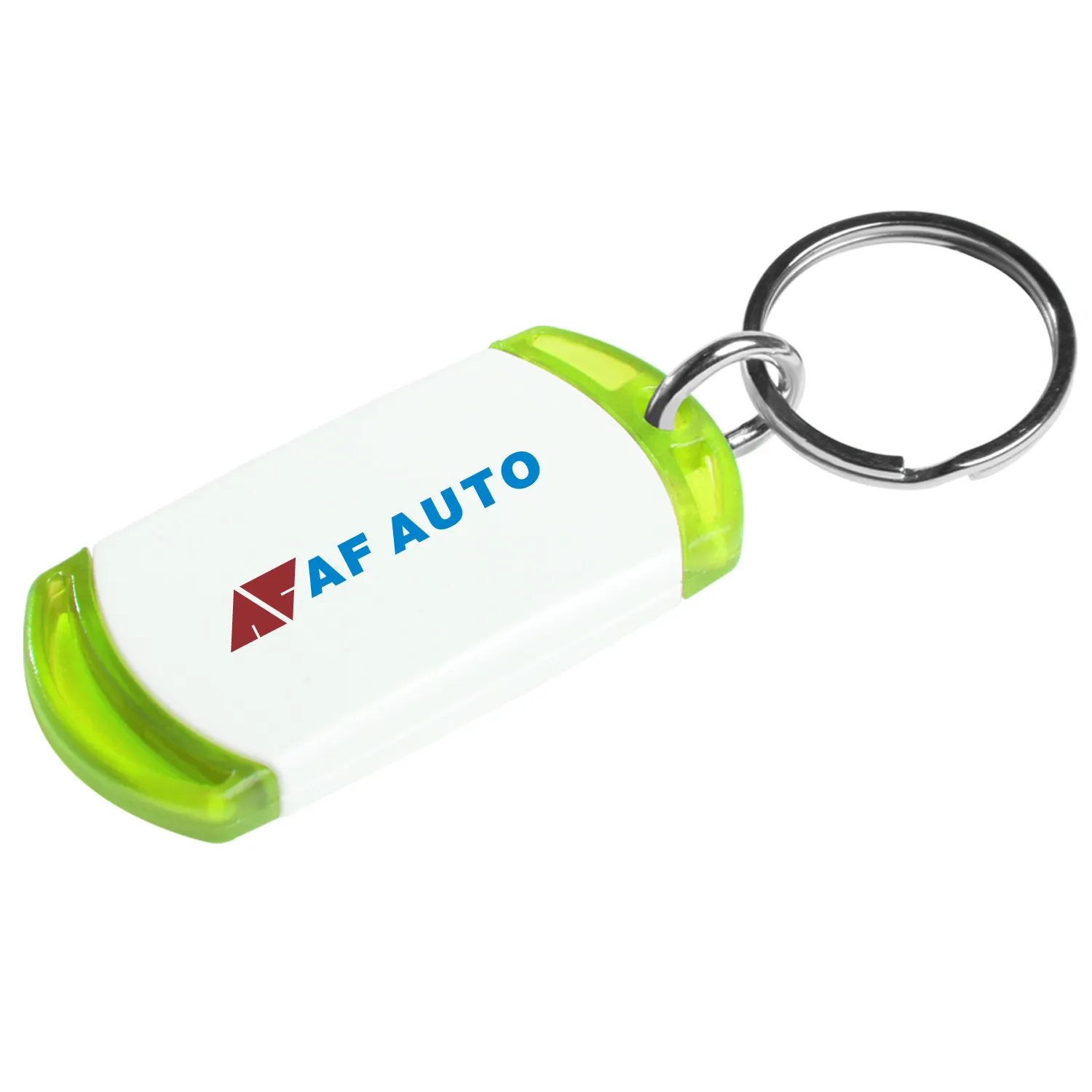Two-Tone Plastic Key Tag with White Imprint Area