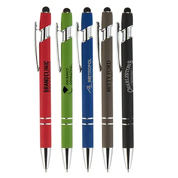 ABS Plastic Stylus Pen with Velvet Touch - 5 5/8 in
