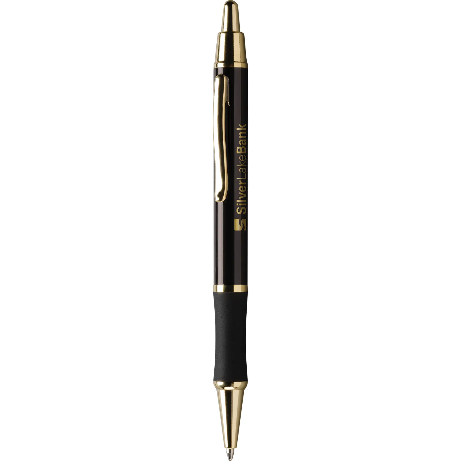 Executive Pen with 24K Gold Accents and Rubber Grip - product view 4