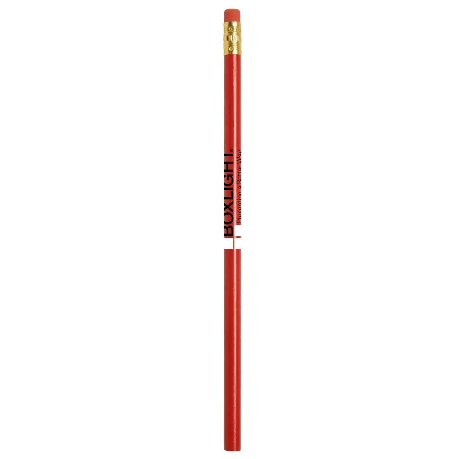 Round Wooden Pencil with Eraser Gold Ferrule - 7 1/2 in