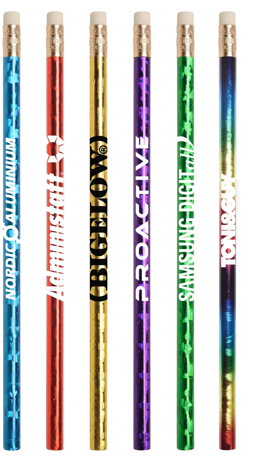 Prismatic Foil Wrap Round Pencil Holographic - 7 1/2 in