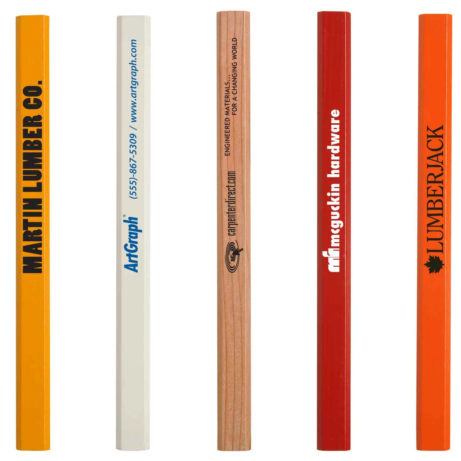 Carpenter Pencil Rectangular Wood - 7 in