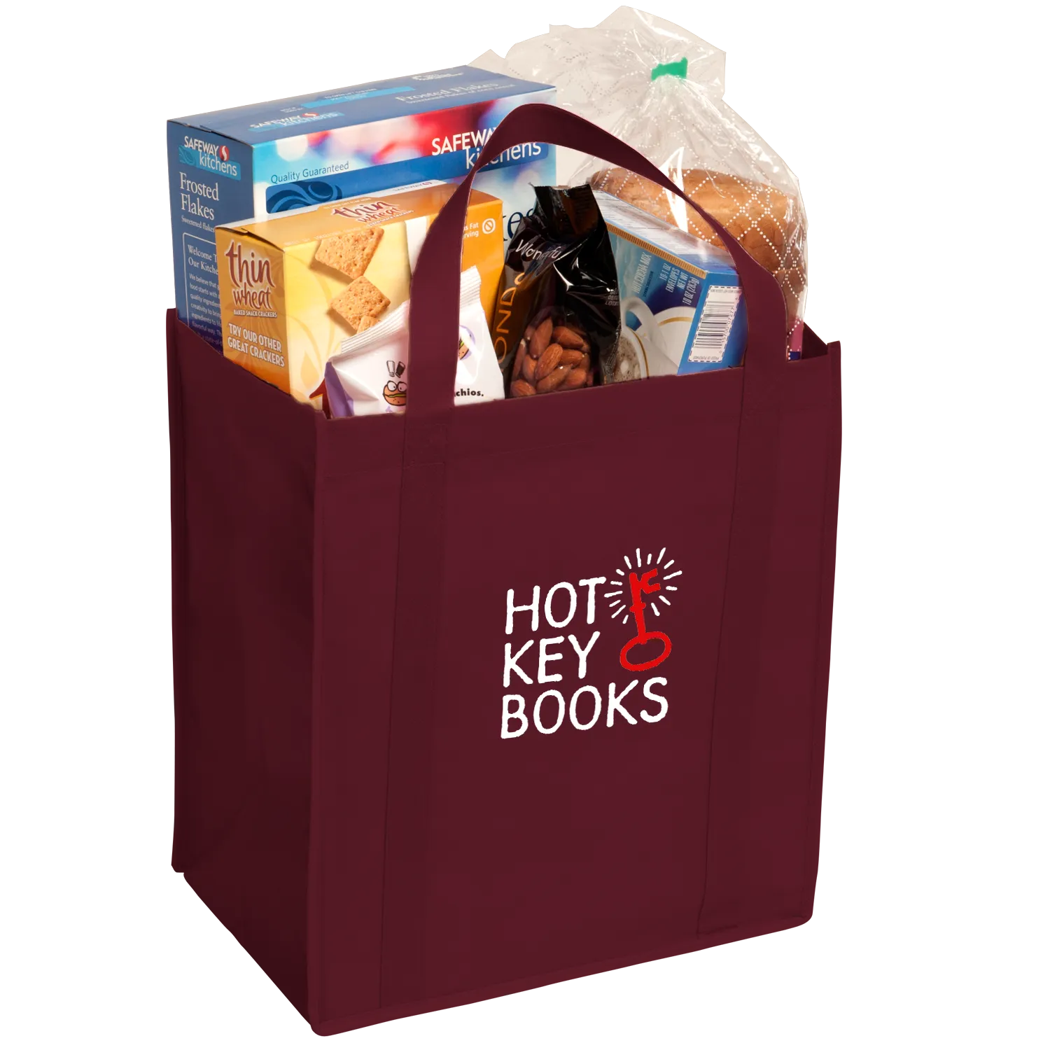 Custom Tote Bag Non-Woven Grocery - 12 x 13 x 8 in - product view 2