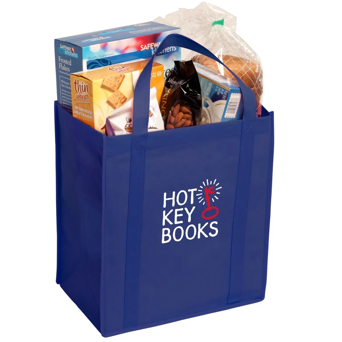 Custom Tote Bag RPET Non-Woven Grocery - 12 x 13 x 8 in