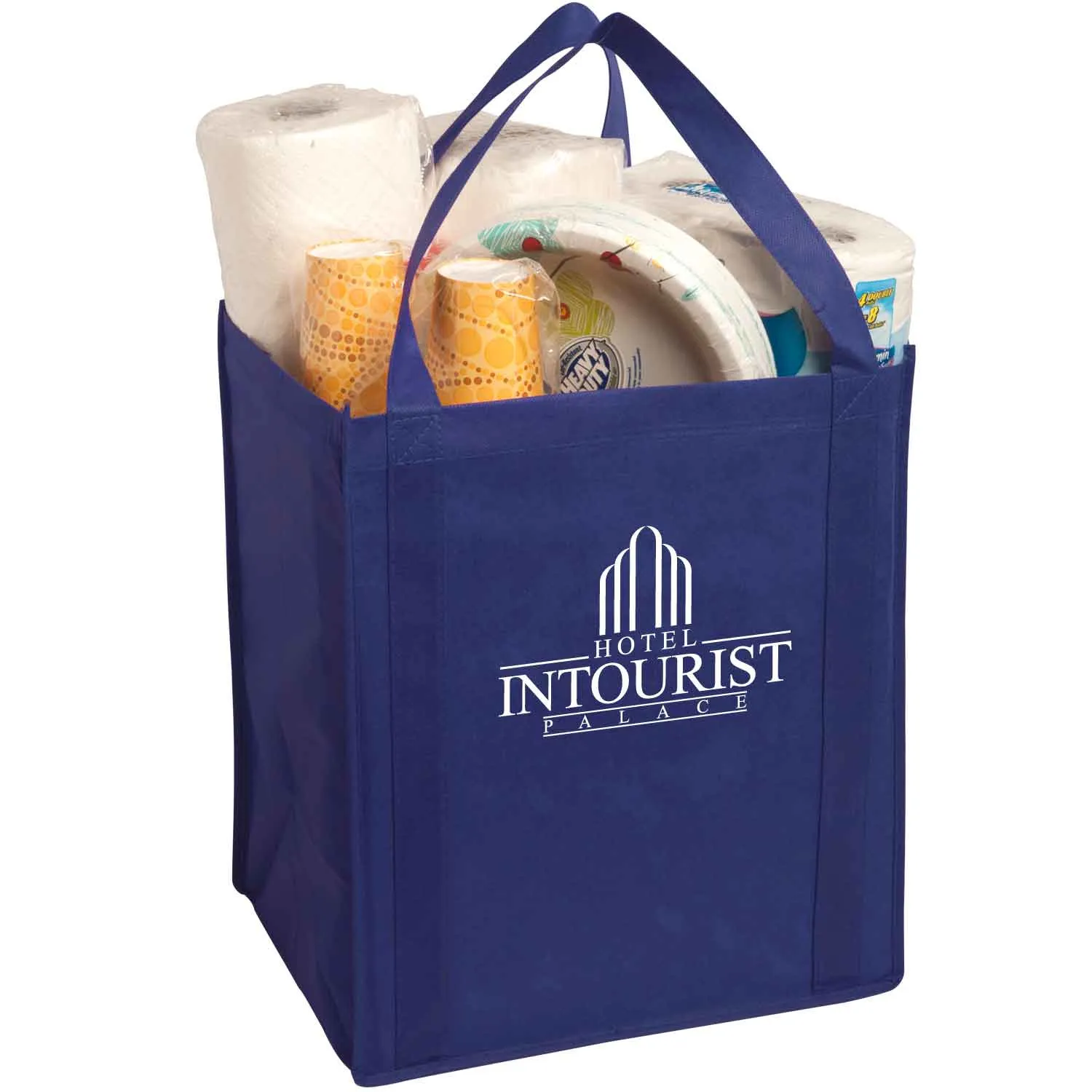 Custom Tote Bag Large Non-Woven Grocery - 13 x 15 x 10 in