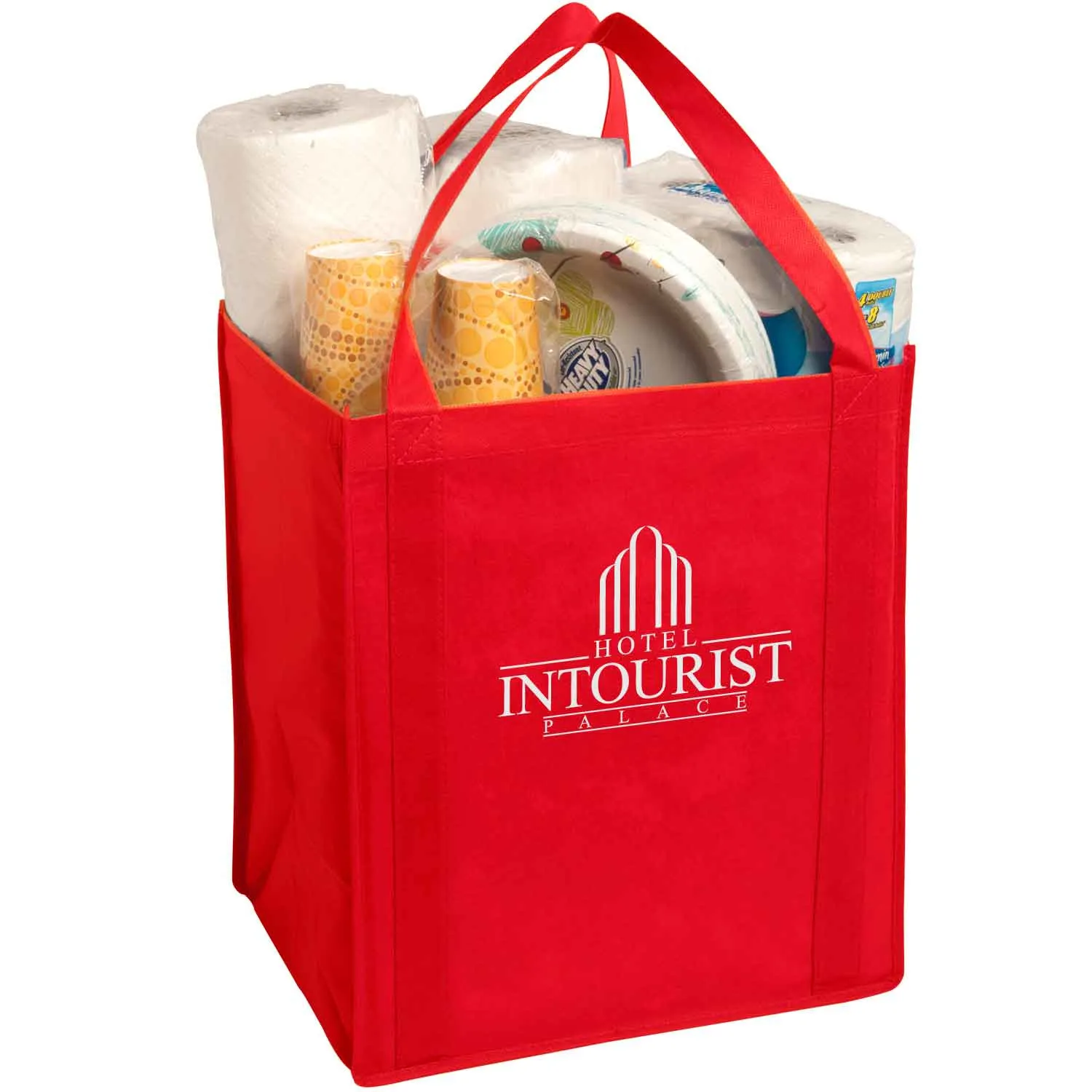 Custom Tote Bag Large Non-Woven Grocery - 13 x 15 x 10 in - product view 2