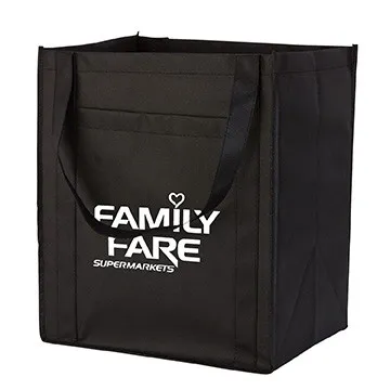 Custom Tote Bag Large Non-Woven with Pocket - 13 x 15 x 10 in