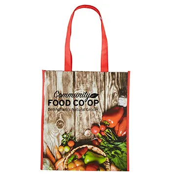 Custom Tote Bag Laminated Non-Woven - 12.5 x 14 x 9.25 in