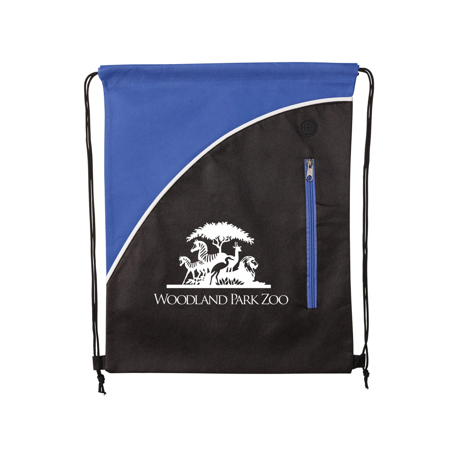 Custom Drawstring Backpack Non-Woven Three-Tone - 14 x 18 in - product view 1