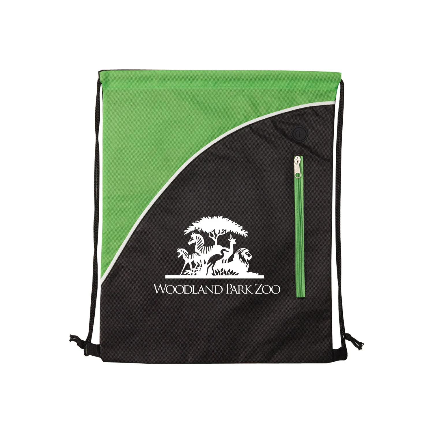 Custom Drawstring Backpack Non-Woven Three-Tone - 14 x 18 in - product view 3