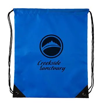 Custom Drawstring Backpack RPET Polyester Reinforced - 13.5 x 17 in - product view 2