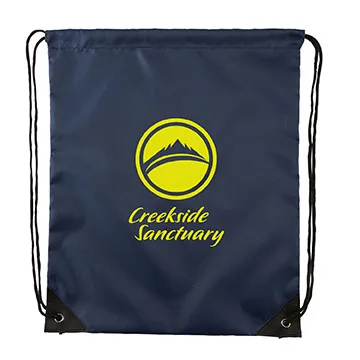 Custom Drawstring Backpack RPET Polyester Reinforced - 13.5 x 17 in - product view 4