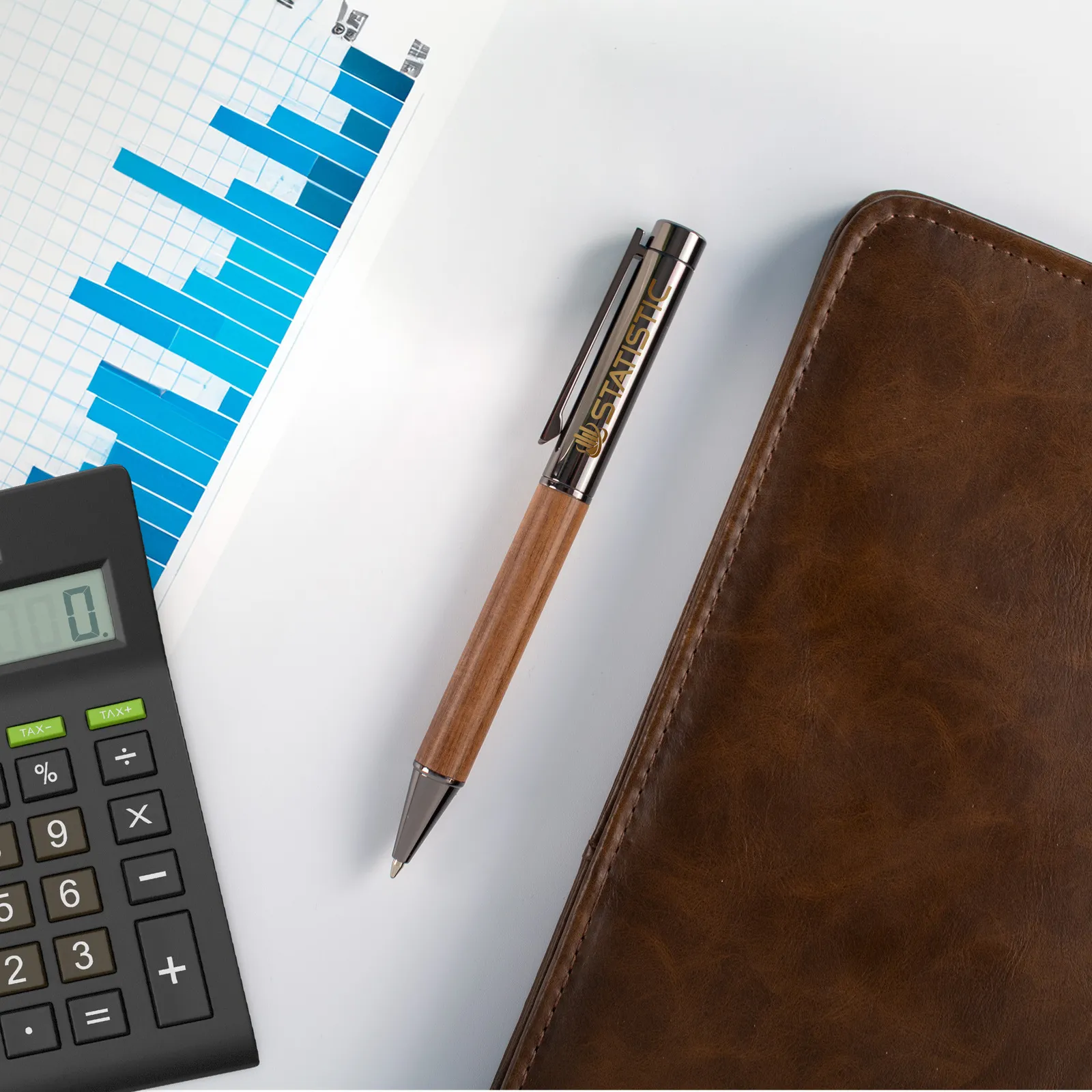 Pen Executive Rosewood Gunmetal Twist Retraction - 5.5 in