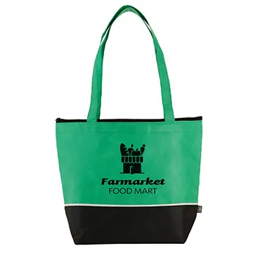 Insulated Cooler Tote RPET Non-Woven Three-Tone - 15 x 13 in - product view 3