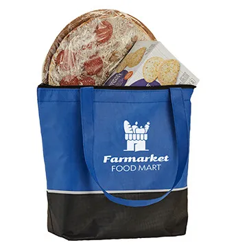 Insulated Cooler Tote RPET Non-Woven Three-Tone - 15 x 13 in - product view 5