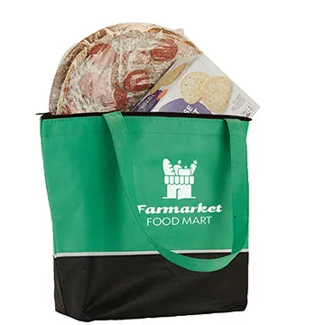 Insulated Cooler Tote RPET Non-Woven Three-Tone - 15 x 13 in - product view 6