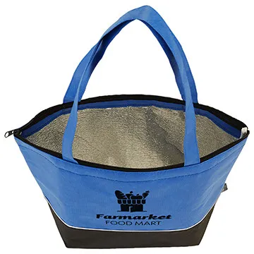 Insulated Cooler Tote RPET Non-Woven Three-Tone - 15 x 13 in - product view 8