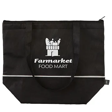 Insulated Cooler Tote RPET Non-Woven Three-Tone - 15 x 13 in - product view 13
