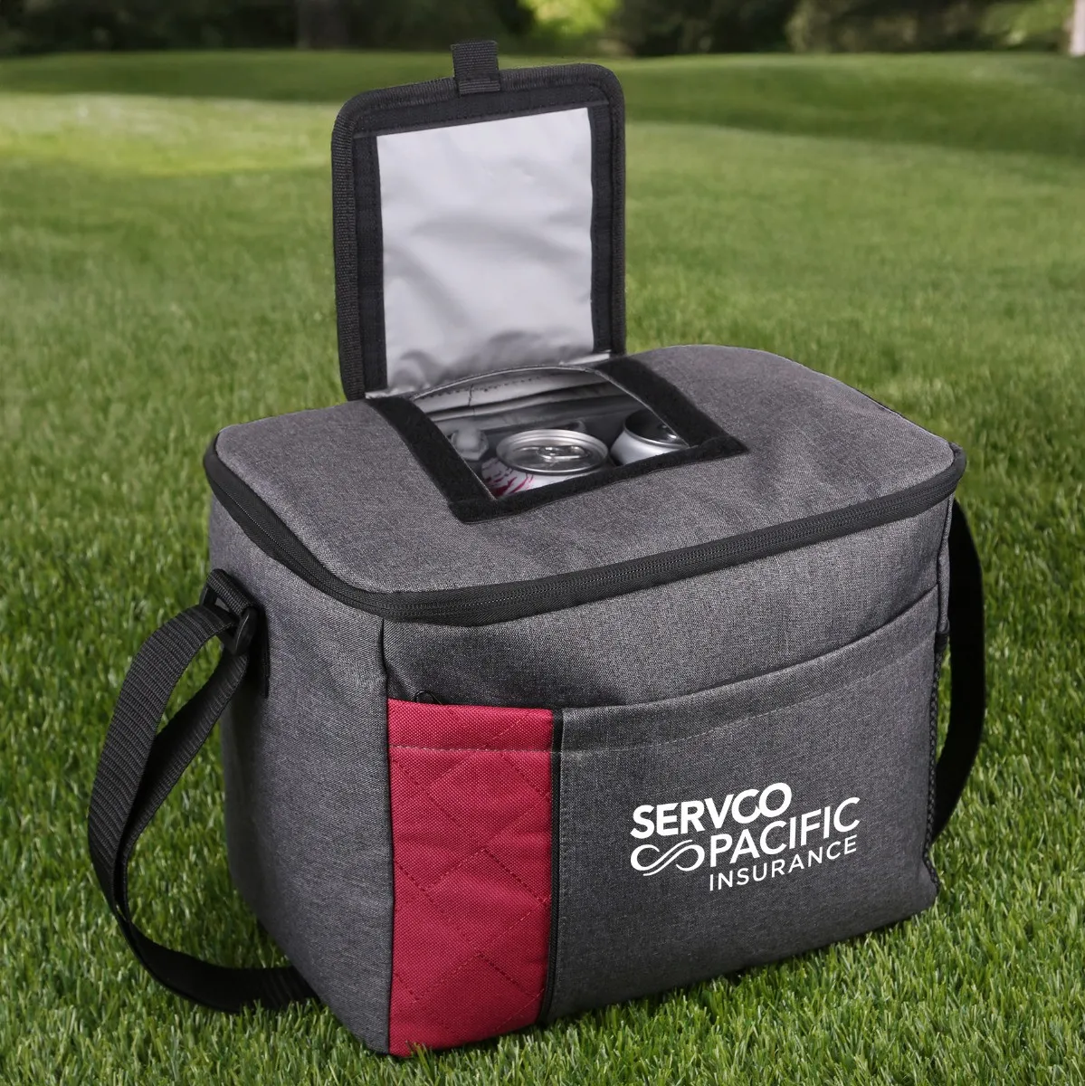Insulated Cooler Bag Easy Access Heathered Polyester - 12 x 9 in