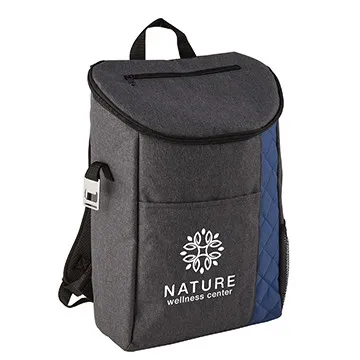 Insulated Cooler Backpack Heathered Quilted Bottle Opener - 11 x 17 in - product view 2