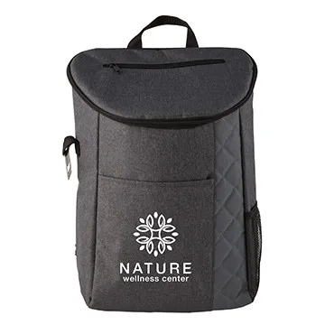 Insulated Cooler Backpack Heathered Quilted Bottle Opener - 11 x 17 in - product view 8